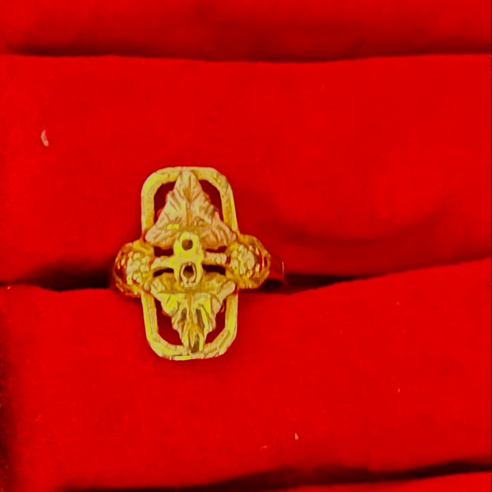 Solid rose gold ring